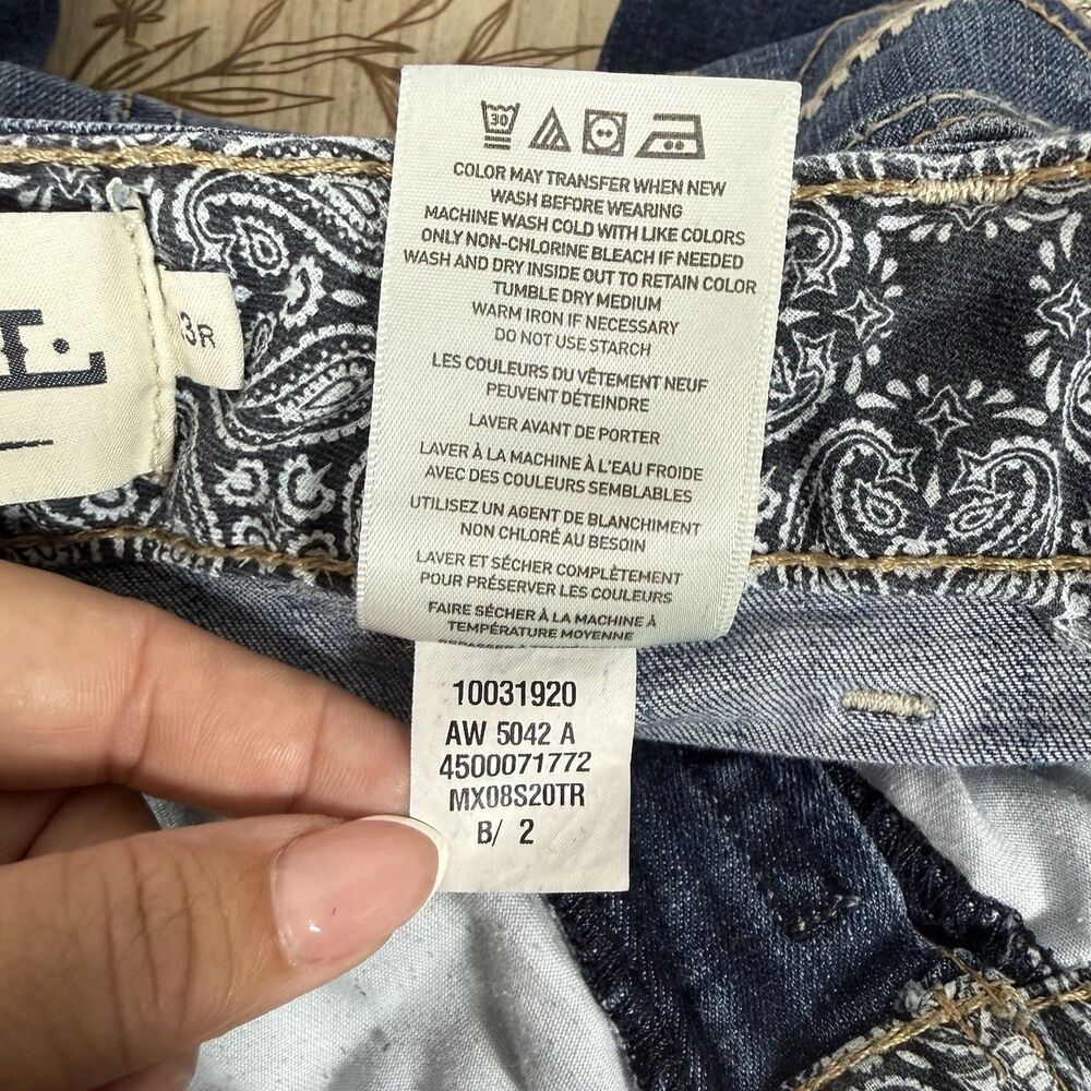 Ariat Real Denim Jeans 33 Blue Western Cowgirl Mid Rise Straight Waistband - Picture 14 of 16